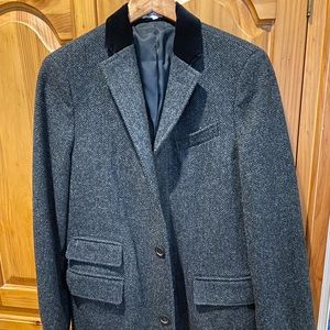 Gray Slim Fit Ralph Lauren Rugby Overcoat (Size: Small)